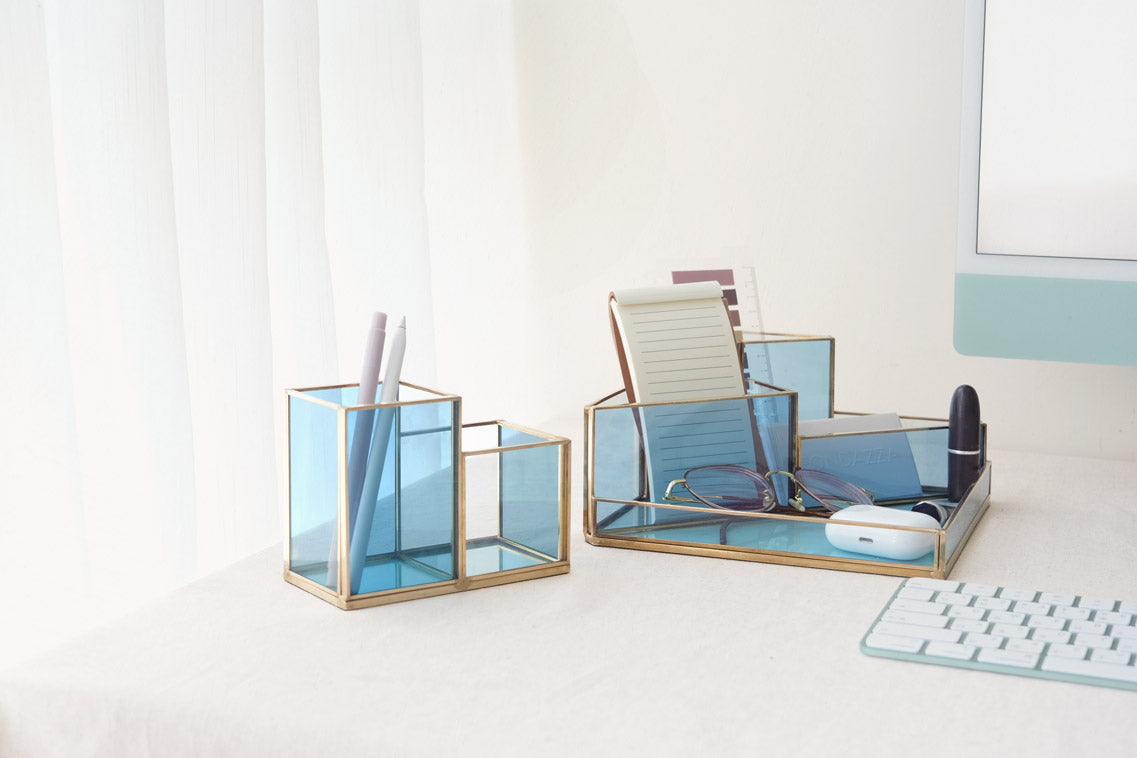 Decorative office organizer - clever office decoration as pencil containers, stationery holder or cosmetic organizers -The most beautiful home decor items and the best home decorating ideas at FONDAZZA.