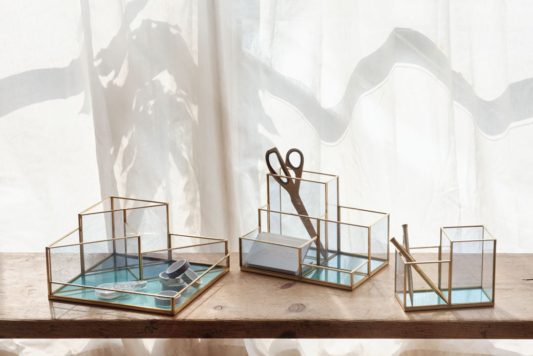 Decorative office organizer - clever office decoration as pencil containers, stationery holder or cosmetic organizers -The most beautiful home decor items and the best home decorating ideas at FONDAZZA.