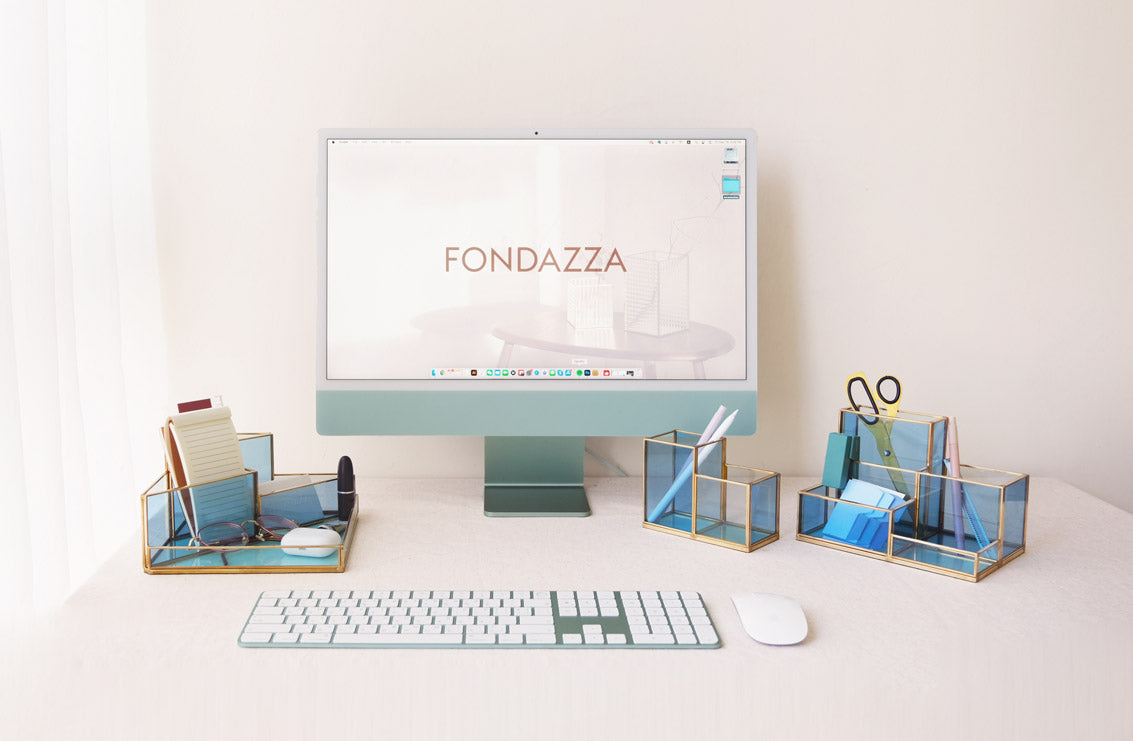 Decorative office organizer - clever office decoration as pencil containers, stationery holder or cosmetic organizers -The most beautiful home decor items and the best home decorating ideas at FONDAZZA.