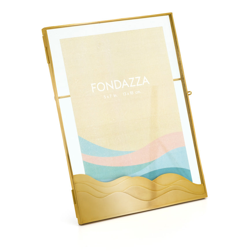 Home decor- Gold and glass picture Frame for 5x7 photo-Wave Design-The most beautiful homeware and the best home decoration items at FONDAZZA.