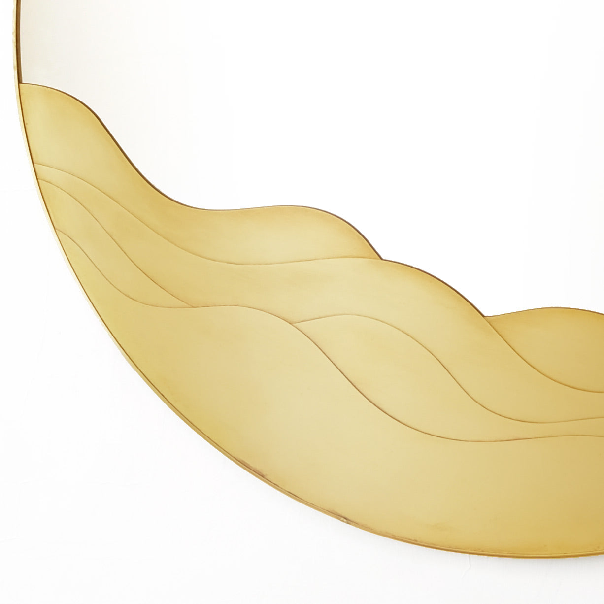 Decorative Wall Mirror- Brass - Wave Design-The most beautiful home decor items and the best home decorating ideas at FONDAZZA.