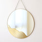 Brass mirror on the wall- modern home decor- Wave Design-The most beautiful  homeware and the best home decoration items at FONDAZZA.