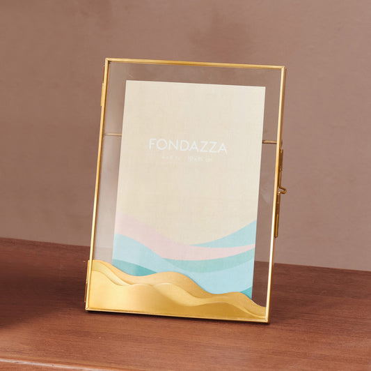 Decorative Photo Frame for 4x6 picture- Brass- Wave Design -The most beautiful home decor items and the best home decorating ideas at FONDAZZA. 