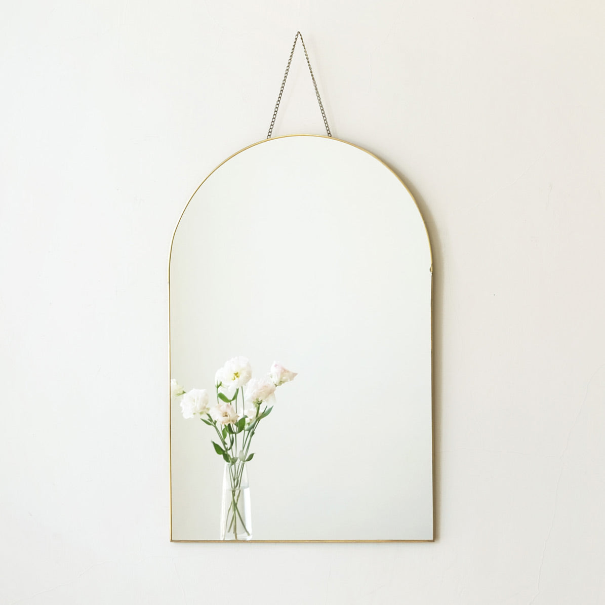  Brass Arched mirror on the wall- modern home decor- Wave Design-The most beautiful homeware and the best home decoration items at FONDAZZA. 