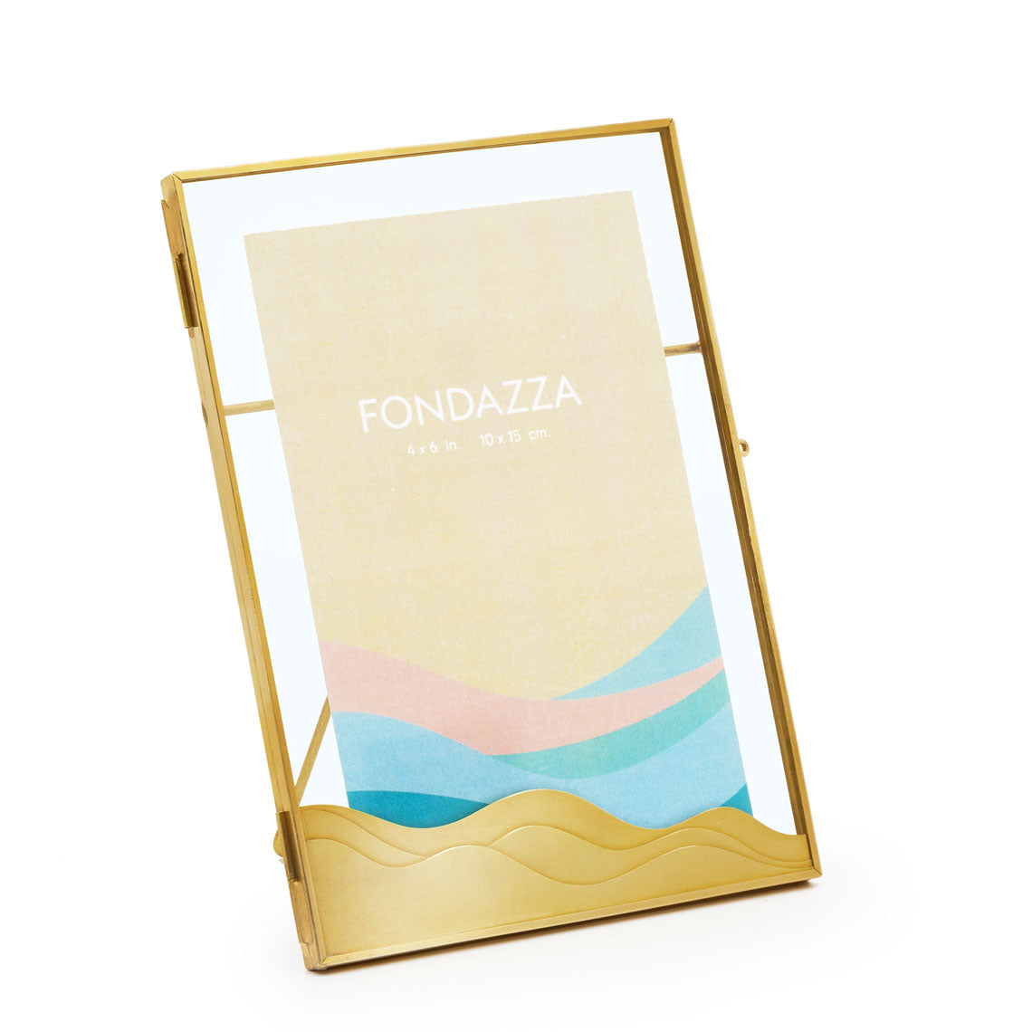 gold picture frames - unique and modern wave design - 4x6 photo-The most beautiful Home furnishing and home accents at FONDAZZA.