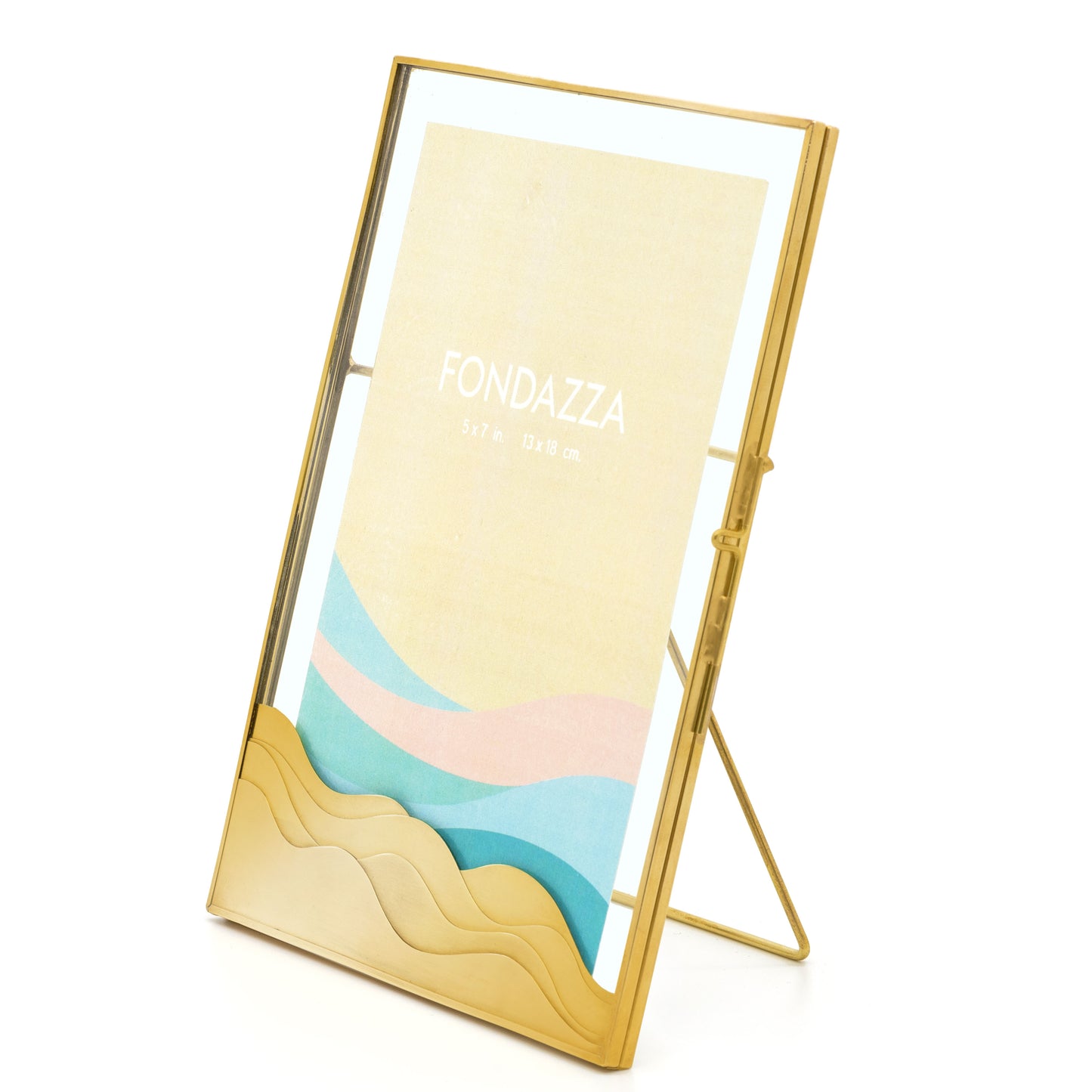 gold picture frames - unique and modern wave design -The most beautiful Home furnishing and home accents at FONDAZZA.