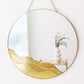 wall art decor- large brass wall mirror - Wave Design-The most beautiful house decor and the best home decorations collections at FONDAZZA.